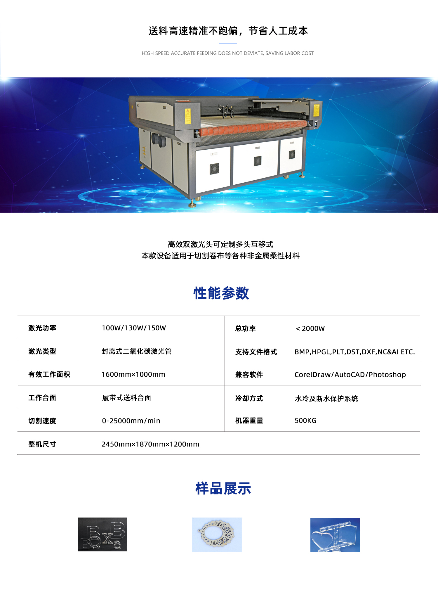 YB1610自动送料激光切割机(图1)